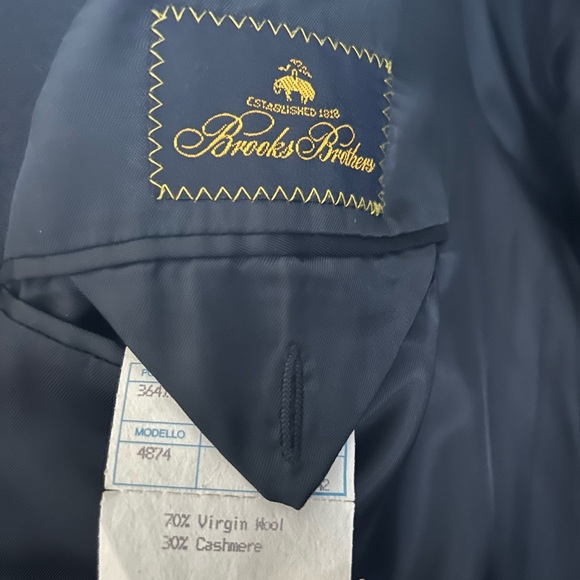 Cashmere Blend Classic Brooks Brothers overcoat - size 44 - Picture 3 of 3